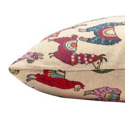 Llama Tapestry Extra-Large Cushion. Multicoloured Quirky & Cute Alpaca Design. 23X23 - thumbnail 2