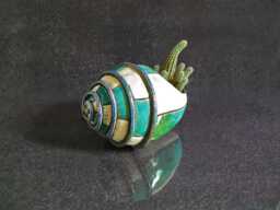 Raku Nautilus Sea Shell Planter - Hermit Crab Ceramic Succulent Pot Coastal Home Decor Custom Colors & Sizes