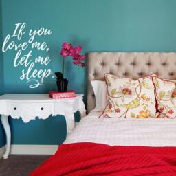 If You Love Me Let Sleep Vinyl Wall Decal - Funny Dorm Decor - thumbnail 2