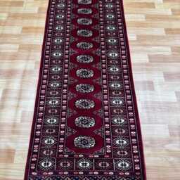 2x6 Maroon Color Bokhara Rug - Runner Hallway Luxury Bukhara Fine Quality Woolen Afghan - thumbnail 2