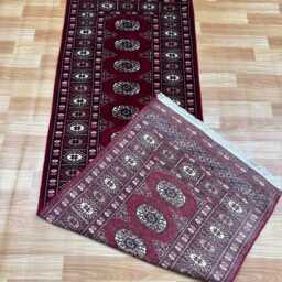 2x6 Maroon Color Bokhara Rug - Runner Hallway Luxury Bukhara Fine Quality Woolen Afghan - thumbnail 4