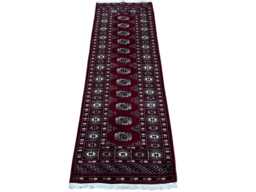 2x6 Maroon Color Bokhara Rug - Runner Hallway Luxury Bukhara Fine Quality Woolen Afghan - thumbnail 1