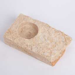 Natural Beige Travertine Candleholder - thumbnail 3
