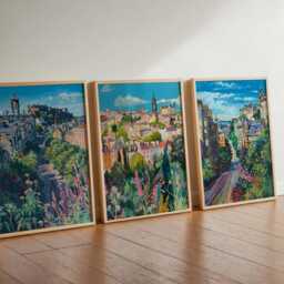 Set Of 3 Edinburgh Posters, Scotland Travel Prints, Wall Art Set, Historic City Poster Home Decor Gift Idea - thumbnail 2