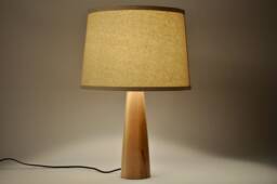 Cone Modern Wood Table Lamp - Bedside Night Light - thumbnail 1