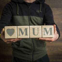 Wooden Cubes, Blocks, Letters & Numbers, Toys, Learning Montessori Kids Room Decorations & Wood Art - thumbnail 2