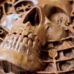 Skull & Watch Mechanism Sculpture For Desktop - thumbnail 3