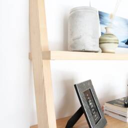 Mid Century Oak Writing Desk With Shelves, Bureau, Floating Dressing Table {Shown in Ash} - thumbnail 3