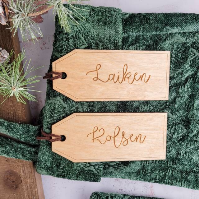 stocking Name Tags, Christmas Gift Tag - image 1