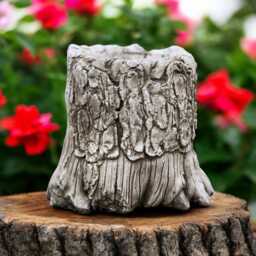 Concrete Tree Face Sculpture Stone Wood Spirit Figurine Garden Stump Ornament Outdoor Woodland Decor Cement Yard Art Gift For Nature Lover - thumbnail 3