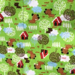 Flannel Baby Blanket/Kid Car Shower Gift - Puppies, Dogs & Dog Houses, Personalization Available - thumbnail 2