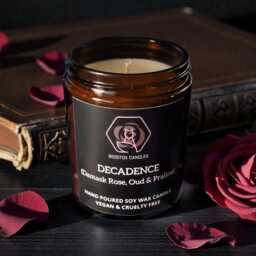 Damask Rose, Oud & Praline Candle - Decadence Dark Academia Soy Wax - thumbnail 2