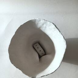 Handmade Irregular Shape Vase Sculpture, Unique Ceramic Vase, Elegant Home Decoration - thumbnail 4