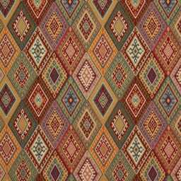 Upholstered Midcentury Modern Lounge Chair Armchair - Moroccan Tribal Pattern - thumbnail 4