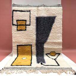 Custom Beni Ourain Rug Handwoven Moroccan Wool Carpet - thumbnail 4
