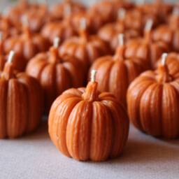 Mini Pumpkin Candles, Autumn Home Decor, Wedding Halloween Decorations, Thanksgiving Fall Decor - thumbnail 2