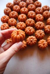 Mini Pumpkin Candles, Autumn Home Decor, Wedding Halloween Decorations, Thanksgiving Fall Decor - thumbnail 1