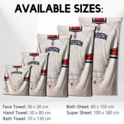Personalised Name Year England Retro Bath Beach Towel Three Lions Football T Shirt Jersey Supporter St Georges Cross Sports Fan Holiday Gift - thumbnail 4