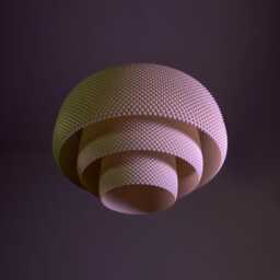Luciana Pendant Lamp, Modern Ripple Mesh Contemporary 3D Printed Lighting - thumbnail 1