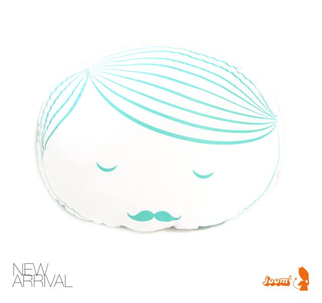 Limited Edition Guy Face Plush Pillow in Mint Green Print - image 1
