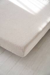 stonewashed Linen Fitted Sheet Soft King/Queen/Full Custom Size Bedding 100 % Natural Valentines Day Gift - thumbnail 1