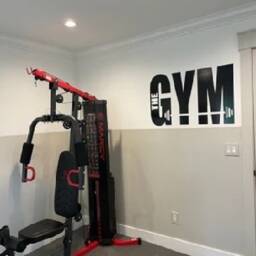 Xl Extra Large 36 W X 23 H Inch The Gym Vinyl Sticker Decal Wall Art Graphic Shop Window Fitness Training Bodybuilding Weights Sign Quote - thumbnail 2