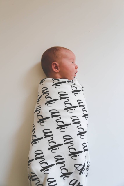 Personalized Baby Blanket - Organic Cotton Name Swaddle, Newborn Gift - image 1