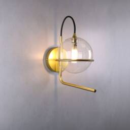 Wall Pendent Light - Brass Gold Lamp Vanity Fixture, Sconce - thumbnail 2