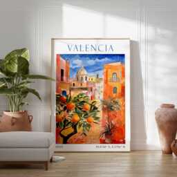 Valencia Travel Print, Wall Art, Spain Cityscape Decor, Poster, Spanish Artwork - thumbnail 3