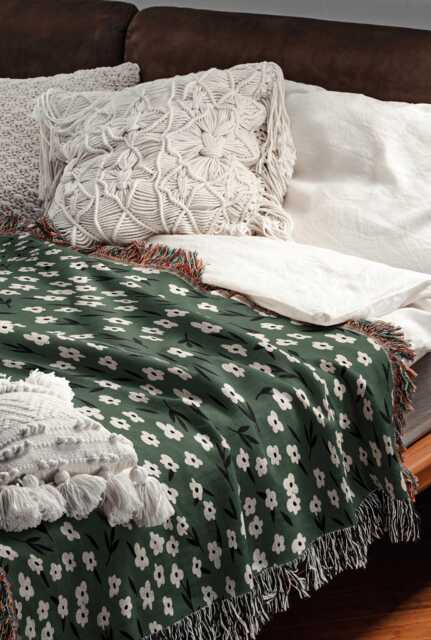 Wildflower Meadow Woven Throw Blanket - image 1