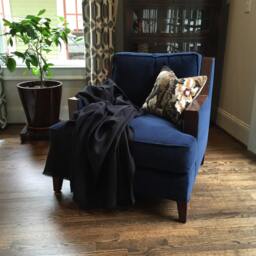 Black Linen Classic Throw - Solid Blanket Made To Order in The Usa Living Room & Bedroom Soft Bedding - thumbnail 3