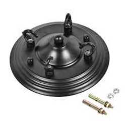 Wooden Chandelier 6 Candle Lights - Wood Ceiling Lights Medieval Lighting Beam Metal Chain Knight's Castle - thumbnail 4