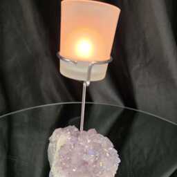 Premium A Grade Angel Aura No. 2 Cluster Druzy Candle/1 Cup Tealight Holder 471G H18xw12xw8cm - thumbnail 2