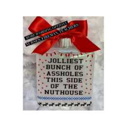 Glass Ornament, Ugly Sweater, Christmas, Nurse, Teacher, Fireman, Family, Funny Ornament, Christmas Gifts