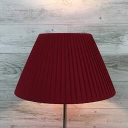 Red Pleated Lampshade, Ribbon Empire Table Floor Standard Lampshade - thumbnail 2