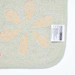 Floral Cotton Bath Mat Non Slip Absorbent Bathroom Floor 2 Sizes - thumbnail 4