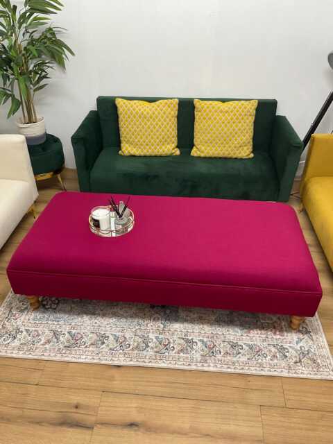 Handmade Upholstered Coffee Table Cotswold Traditional Style, Extra Large - image 1