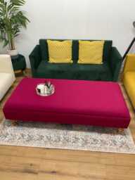 Handmade Upholstered Coffee Table Cotswold Traditional Style, Extra Large - thumbnail 1