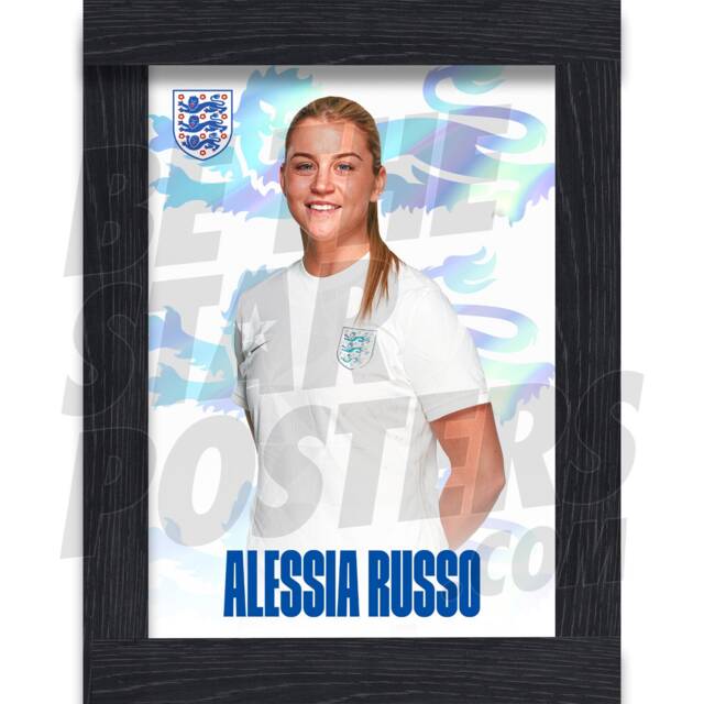 England Lionesses Russo Headshot Poster - Officially Licensed Product Sizes A4/A3 + Framed Option - image 1