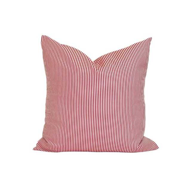 Red Pillow Covers, Ticking Covers For 20x20 Pillow, 18x18 16x16 Pillows, All Sizes - image 1