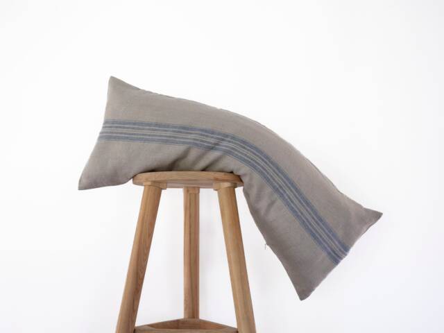 Grain Sack Long Linen Lumbar Pillow Cover, Oversized French Farmhouse Style For Home Decor - image 1