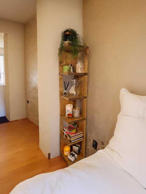 Corner Shelf Handmade With Solid Wood, Farmhouse Bookcase - image 1