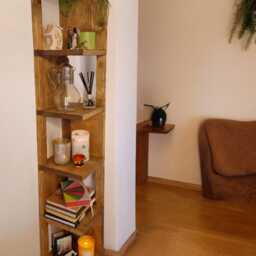 Corner Shelf Handmade With Solid Wood, Farmhouse Bookcase - thumbnail 3
