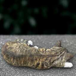 Concrete Kitty Sculpture Outdoor Cat Figurine Cement Kitten Decoration Handmade Ornament Front Door Statue Kitty Lover Gift Yard Art - thumbnail 4