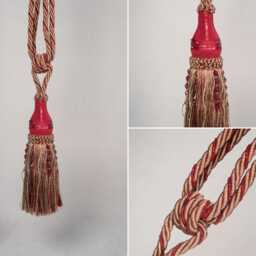 Royal Victorian Curtain Tassel Tieback - Heavy Beaded Traditional Drapery Holdback 35cm - thumbnail 3