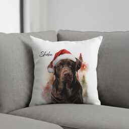 Custom Pet Santa Pillow - Unique Christmas Gift For Lovers - thumbnail 1