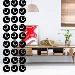 It Is Groovy Your Home Office Room Divider - Partition Curtains Diy Kit Retro Mid Century Modern Style Decor Accents Screens - thumbnail 3