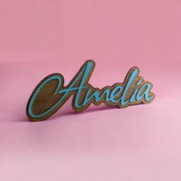 Personalised Acrylic Name Wooden Wall Sign Kids Room Decor - thumbnail 2