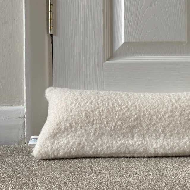 Boucle Weighted Draft Excluder - Heavy Washable Draught Stopper Door Sausage - image 1