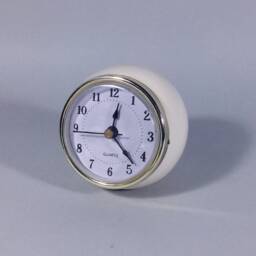 White Ceramic Ball Desk Clock Retro Small Table Clock - thumbnail 3